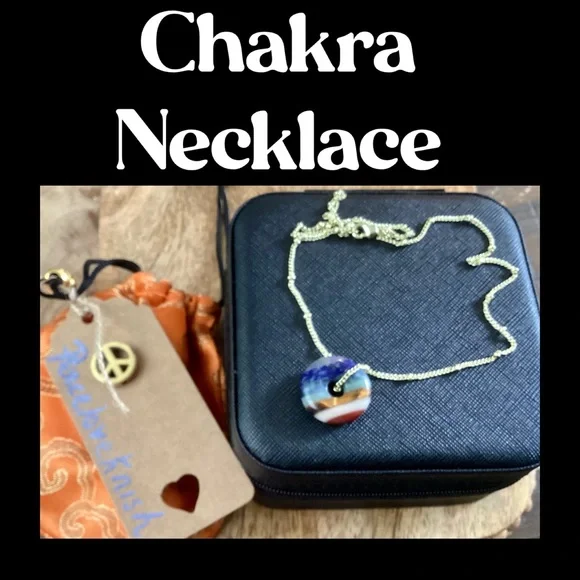 🌸Chakra Genuine Stone Pendant on 16” or 18” Satellite Chain - Picture 3 of 4